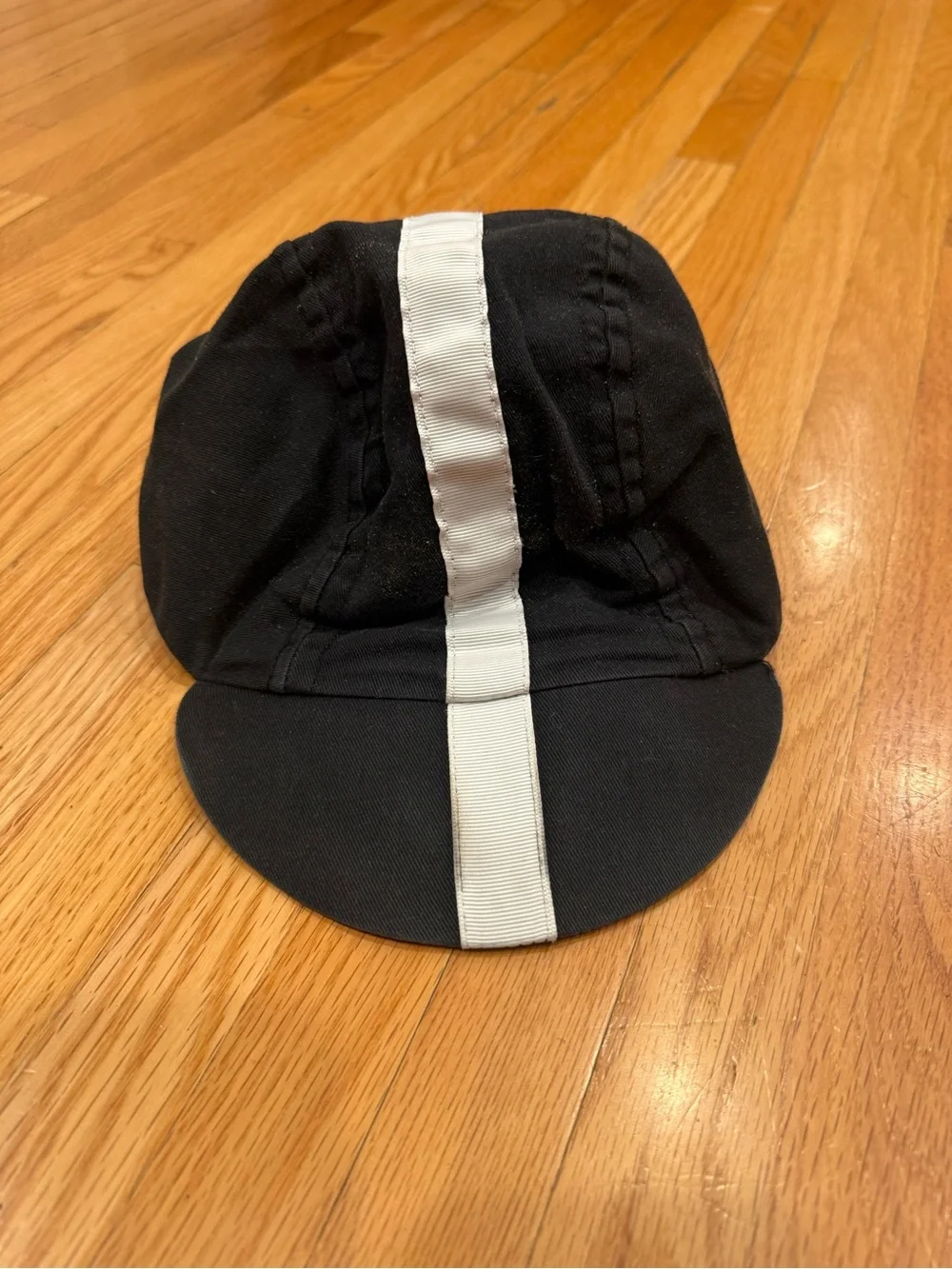 Kids Black Cap with White Stripe